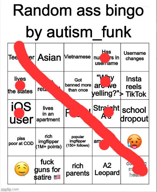 Random Ass Bingo, By Autism | image tagged in random ass bingo by autism | made w/ Imgflip meme maker