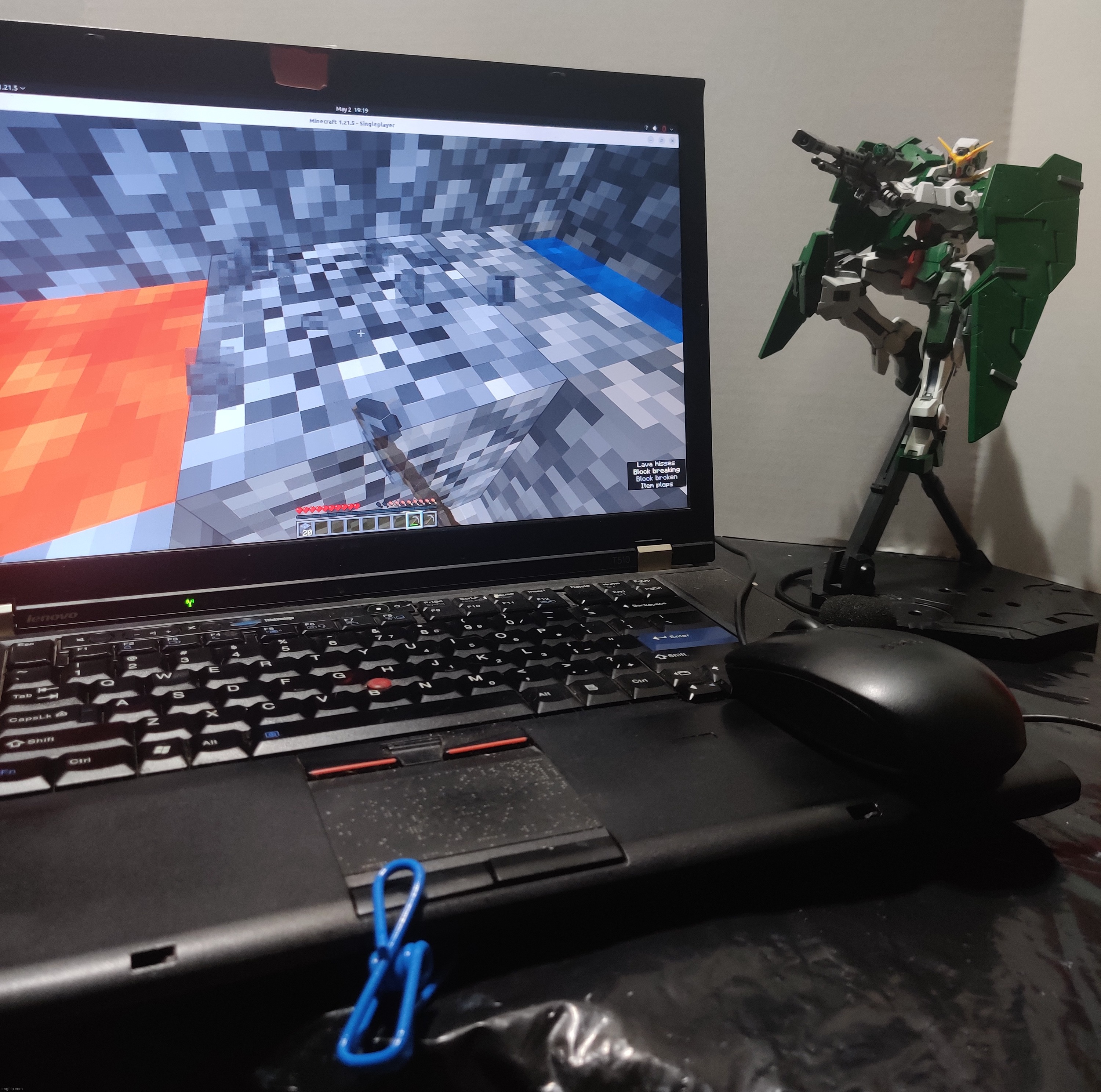 AFK mining setup I made after starting Skyblock | made w/ Imgflip meme maker