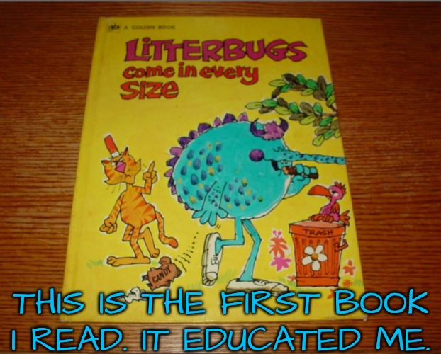 THIS IS THE FIRST BOOK I READ. IT EDUCATED ME. | made w/ Imgflip meme maker