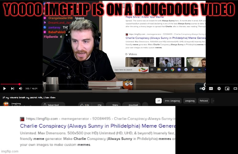 holy balls- | YOOOO IMGFLIP IS ON A DOUGDOUG VIDEO | made w/ Imgflip meme maker