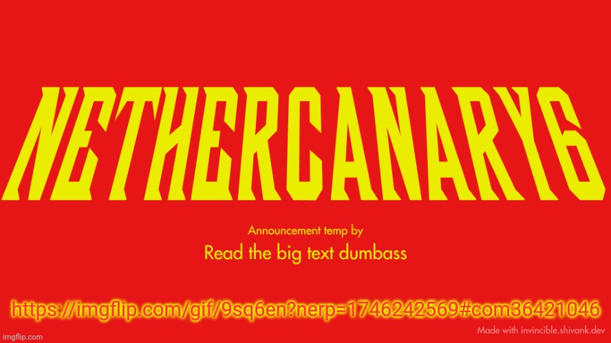 upvote | https://imgflip.com/gif/9sq6en?nerp=1746242569#com36421046 | image tagged in title card | made w/ Imgflip meme maker