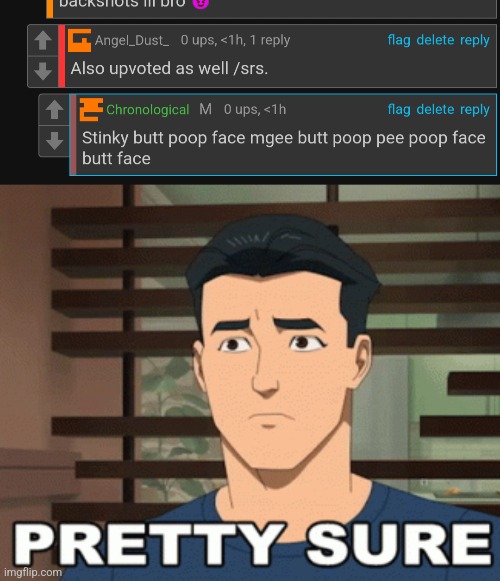 image tagged in pretty sure | made w/ Imgflip meme maker