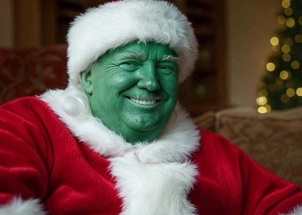 Donald Trump Grinch Christmas Blank Meme Template
