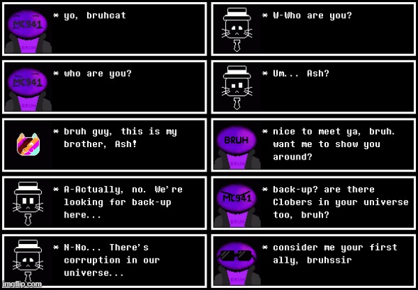 The first ally. (Chapter 10, Day 2) | image tagged in undertale,chapters,demoncat,ash | made w/ Imgflip meme maker