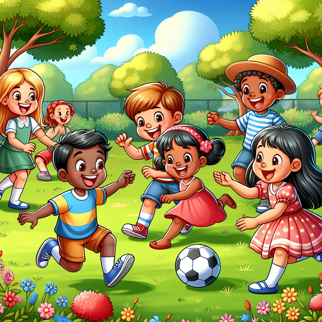 kids playing with a ball Blank Meme Template