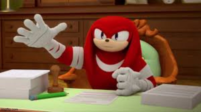 knuckles nazi salute | image tagged in knuckles nazi salute | made w/ Imgflip meme maker