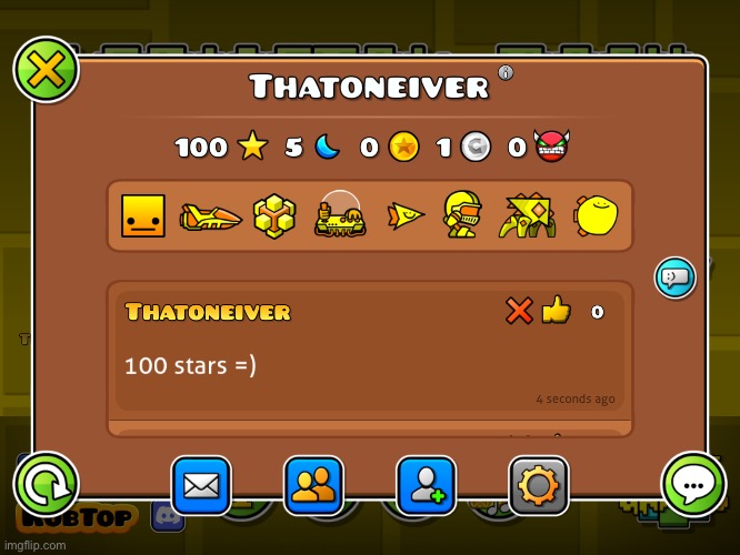 i reached 100 stars yey | image tagged in geometry dash | made w/ Imgflip meme maker