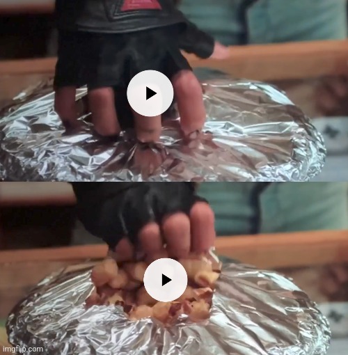 Why does Garret just tear open the food it's not even his | made w/ Imgflip meme maker