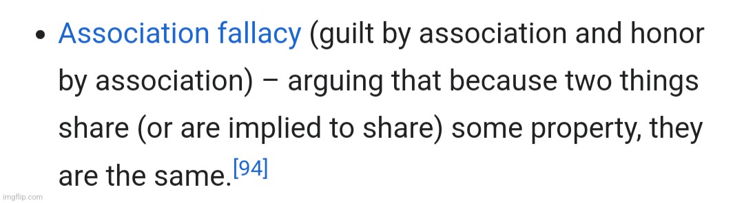 Association fallacy | made w/ Imgflip meme maker