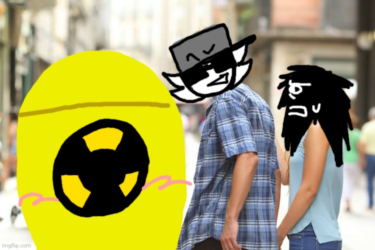 The nuke... | image tagged in memes,distracted boyfriend,nuke | made w/ Imgflip meme maker