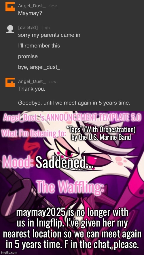 Rest easy, my Queen. Until we meet again. | made w/ Imgflip meme maker