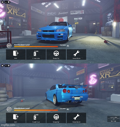 Paul Walker's Nissan Skyline R34 in Midnight Racing Tokyo | made w/ Imgflip meme maker