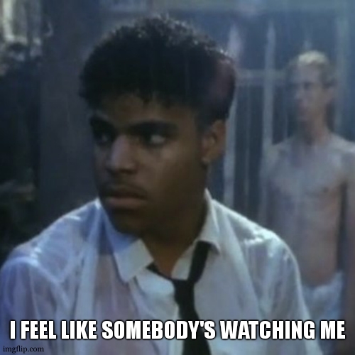 Somebody's watching me | I FEEL LIKE SOMEBODY'S WATCHING ME | image tagged in somebody's watching me | made w/ Imgflip meme maker