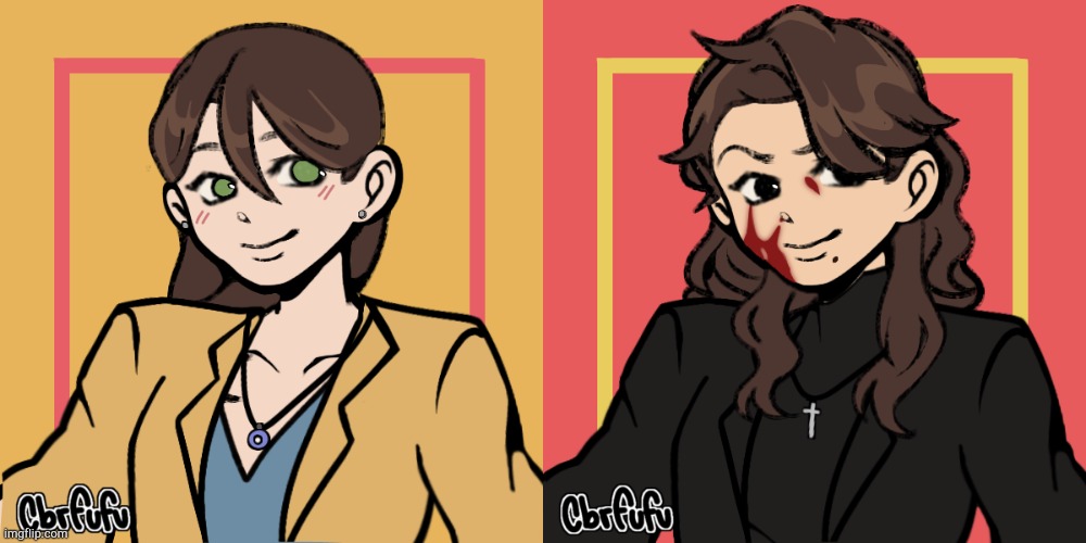 Genderbent Mick & Ketch | image tagged in gender identity,british,men,letters,adorable,female | made w/ Imgflip meme maker
