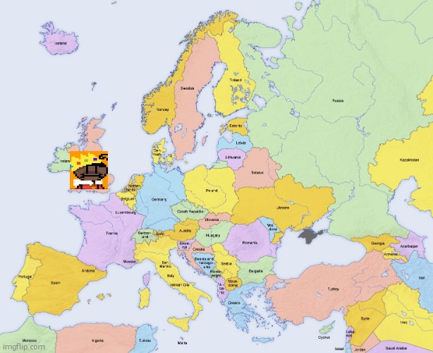 just add yourself | image tagged in map of europe | made w/ Imgflip meme maker