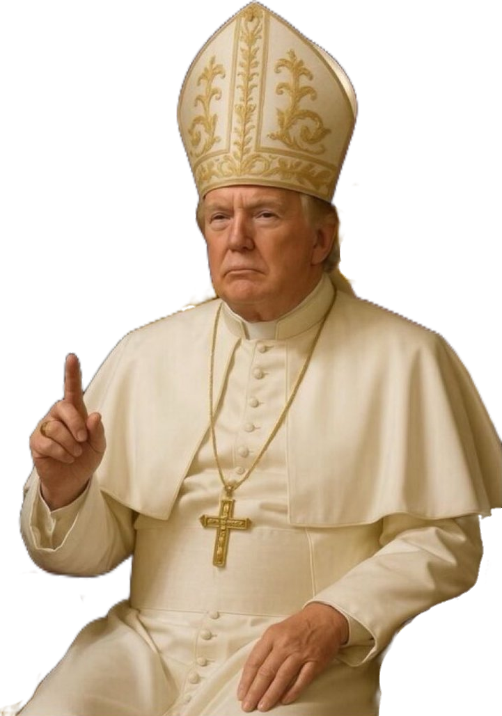 Pope Trump sticker Blank Meme Template