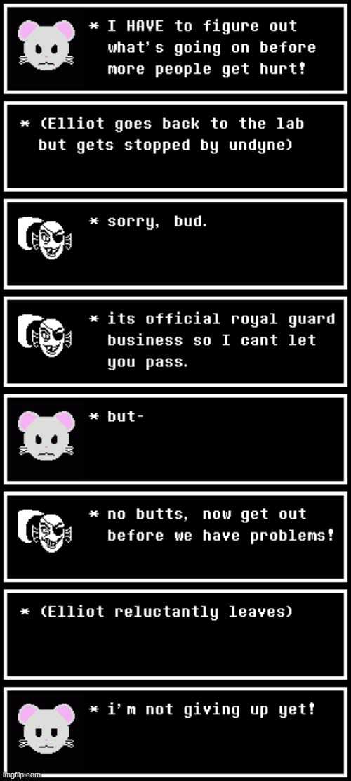 fun fact: Elliot and Undyne don't get along very well | made w/ Imgflip meme maker
