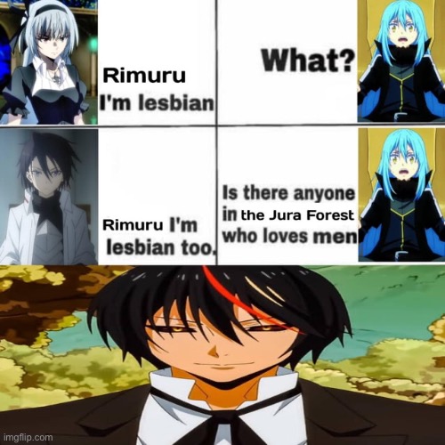 image tagged in that time i got reincarnated as a slime,rimuru,luminous,hinata,diablo | made w/ Imgflip meme maker