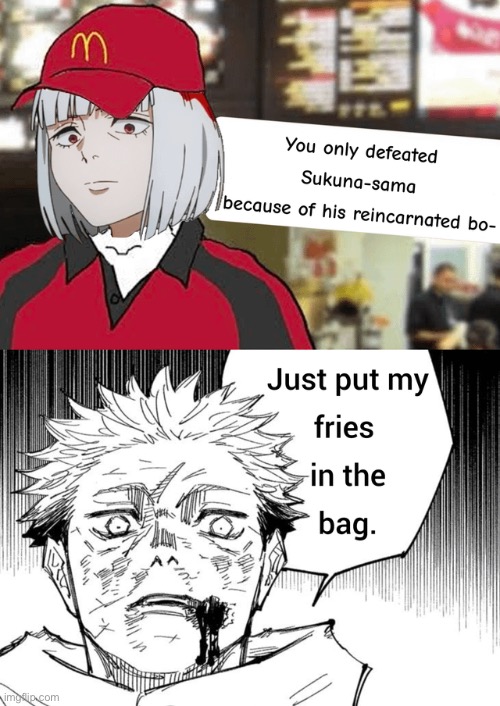 image tagged in jjk,yuji,uraume | made w/ Imgflip meme maker