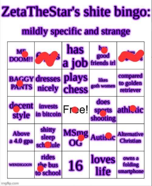 image tagged in zeta bingo | made w/ Imgflip meme maker