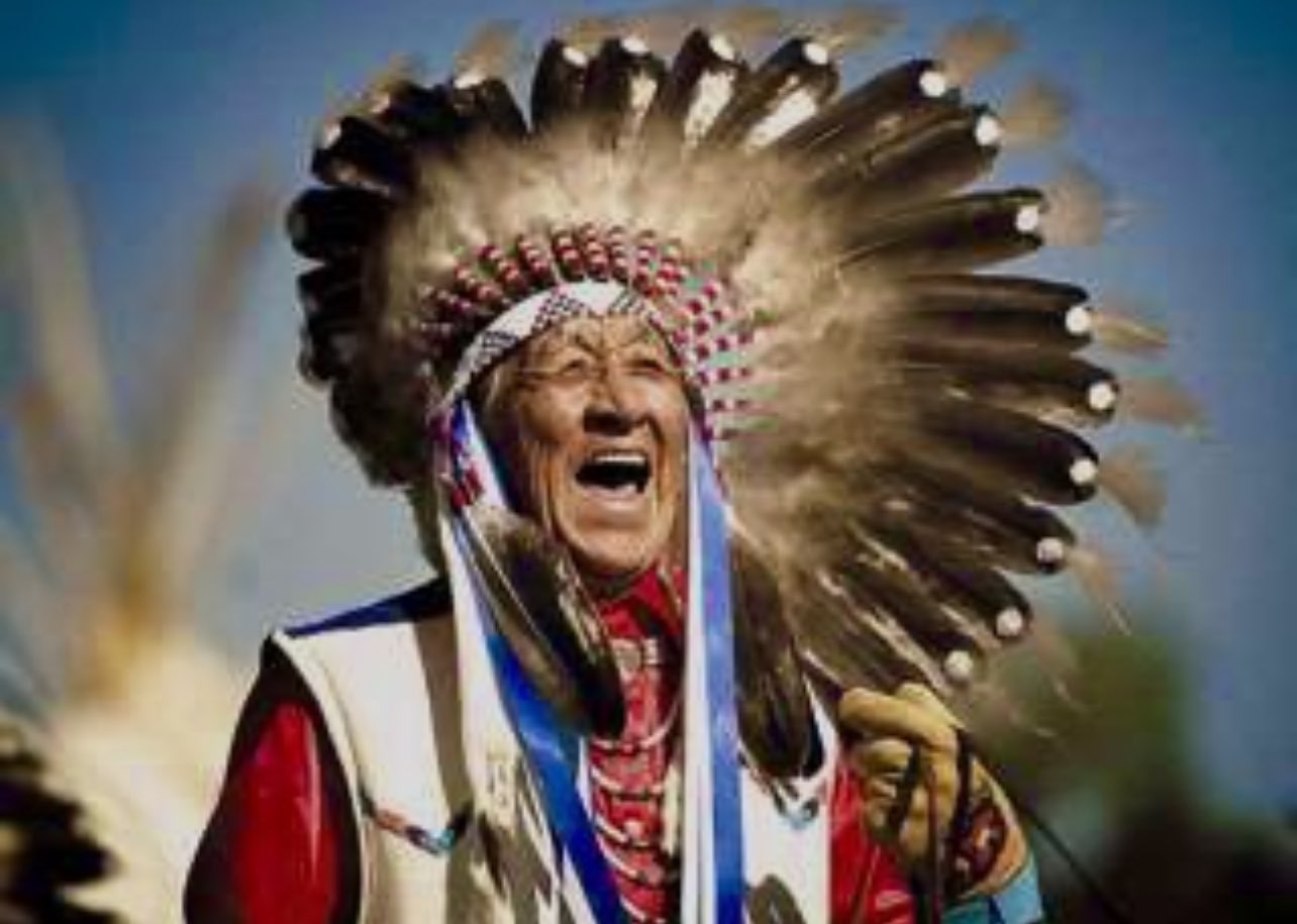 Laughing Native American Blank Meme Template