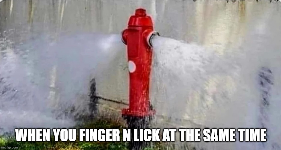 Gush | WHEN YOU FINGER N LICK AT THE SAME TIME | image tagged in sex jokes | made w/ Imgflip meme maker