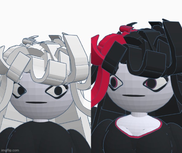 The evil smart version of Claire with first design colors | made w/ Imgflip meme maker