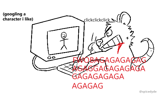 googling a character i like Blank Meme Template