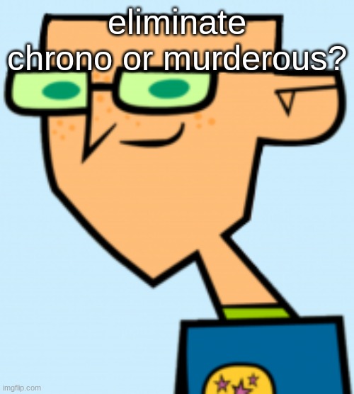 harold | eliminate chrono or murderous? | image tagged in harold | made w/ Imgflip meme maker
