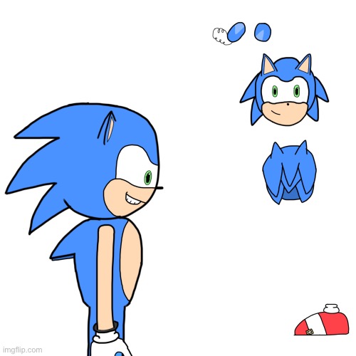 This is like, the sixth time I’ve drawn Sonic! | image tagged in sonic the hedgehog | made w/ Imgflip meme maker