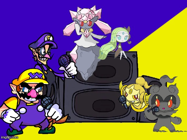 EOFNF: Duo against Duo.mp3 | image tagged in eofnf,kage and melody,chip and kessho,wario,waluigi | made w/ Imgflip meme maker