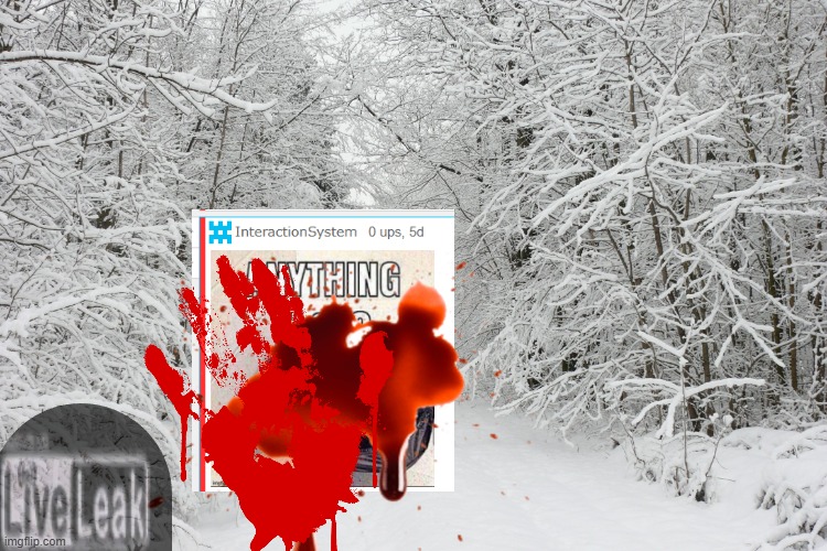 My new meme | image tagged in snowy forest | made w/ Imgflip meme maker