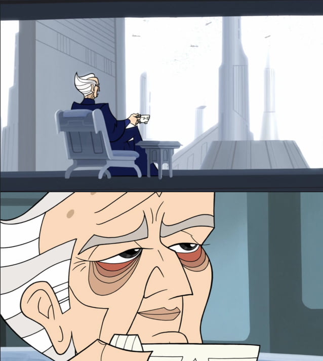 Palpatine Drinking Tea Blank Meme Template