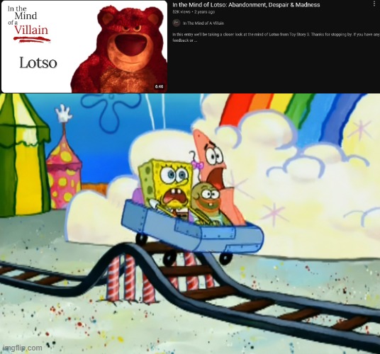 Spongebob Gloveworld Rollercoaster | image tagged in spongebob gloveworld rollercoaster | made w/ Imgflip meme maker