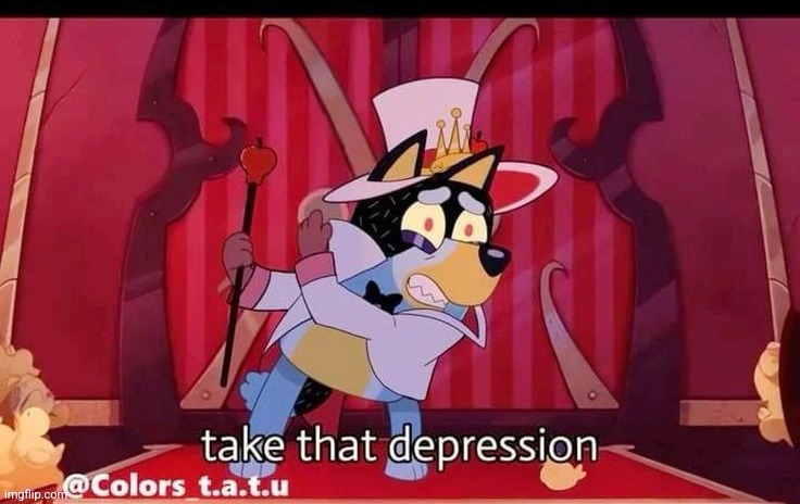 LOL | image tagged in hazbin hotel,bluey | made w/ Imgflip meme maker