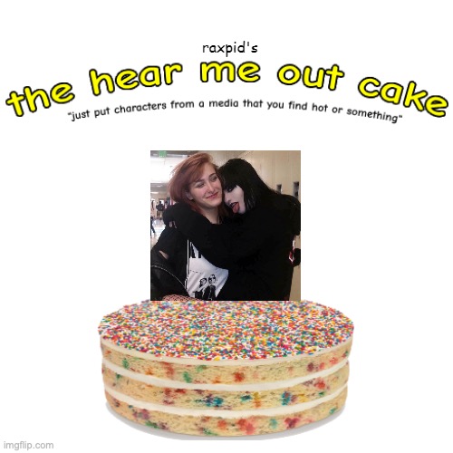 the hear me out cake | image tagged in the hear me out cake | made w/ Imgflip meme maker