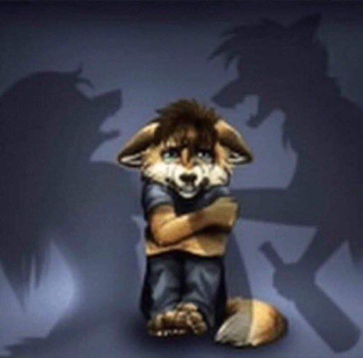 Wolf watching parents fight Blank Meme Template