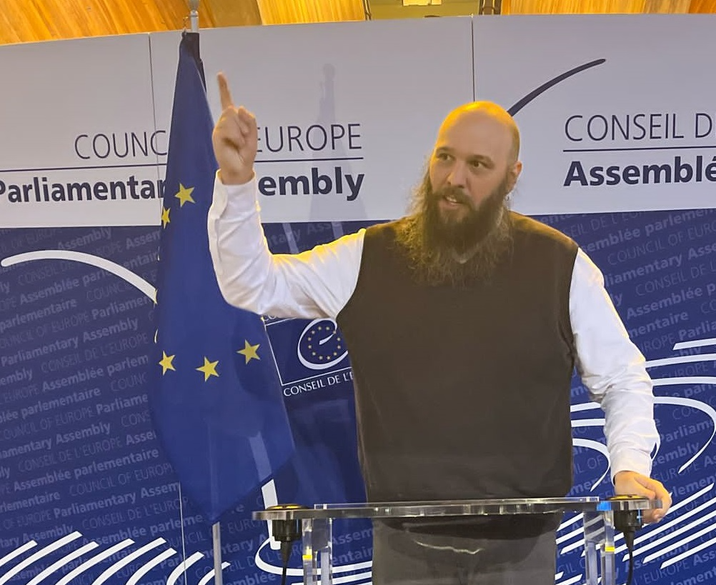 Ratibor speaks to Council of Europe Blank Meme Template