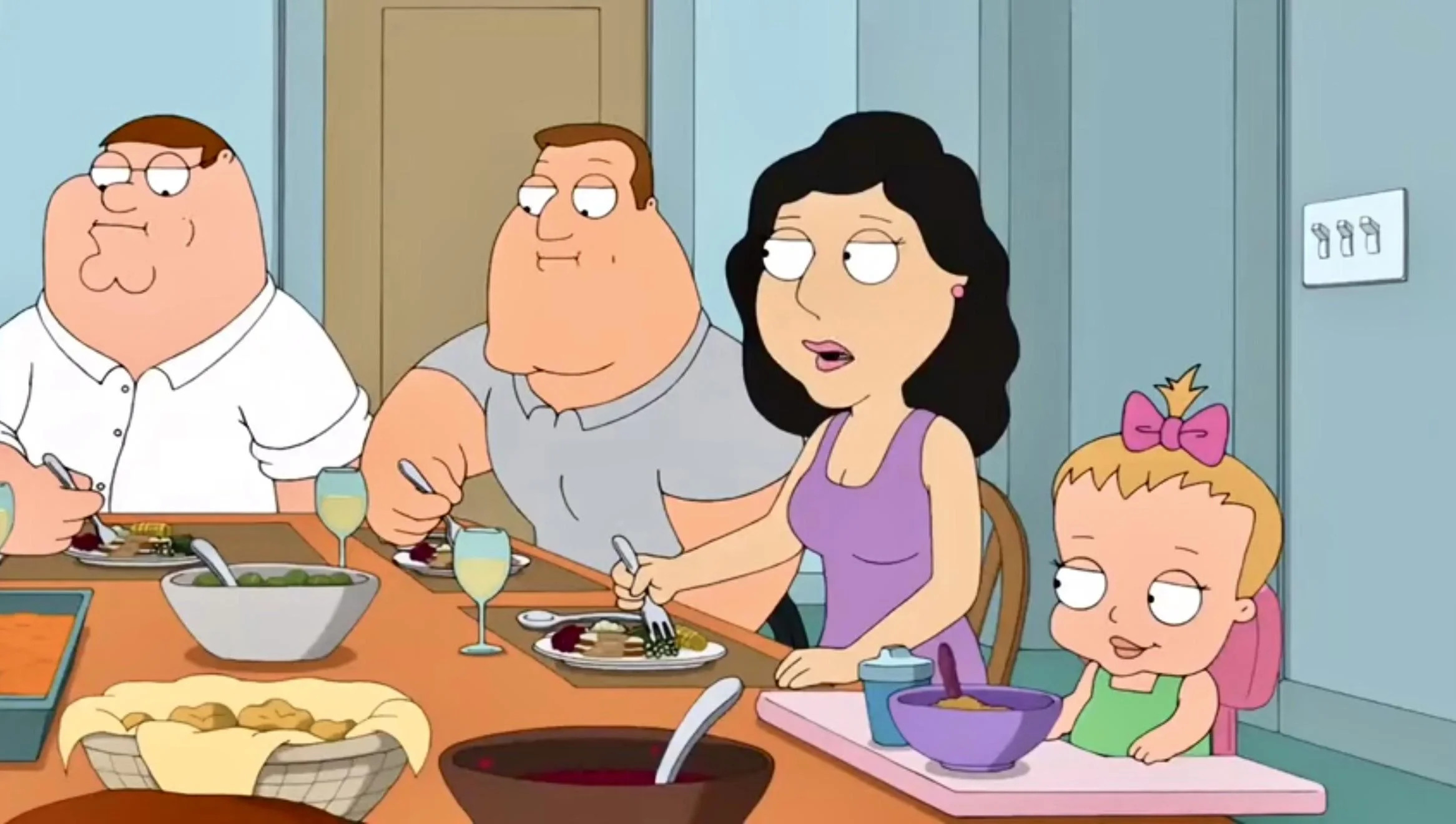 this food is so f*****g good lois Blank Meme Template