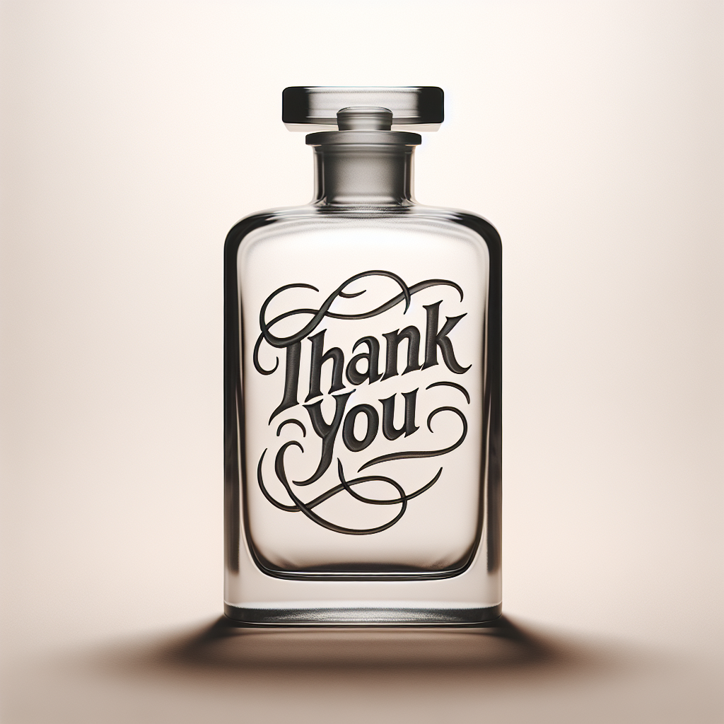 a glass bottle that says "thank you" on it Blank Meme Template