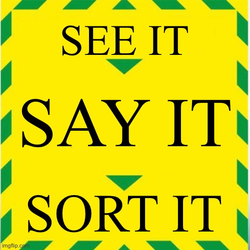 UK Covid Slogan | SEE IT; SAY IT; SORT IT | image tagged in uk covid slogan | made w/ Imgflip meme maker