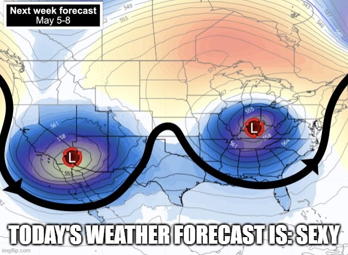 The Weather | TODAY'S WEATHER FORECAST IS: SEXY | image tagged in sex jokes | made w/ Imgflip meme maker
