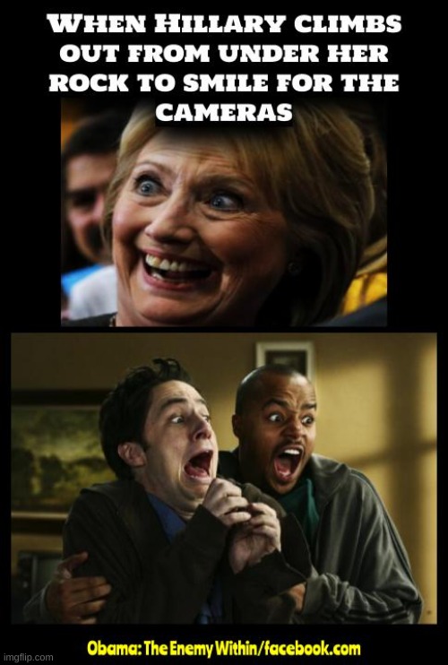 Typical reaction... | image tagged in hillary clinton,clinton vs trump civil war,democrats,politics | made w/ Imgflip meme maker
