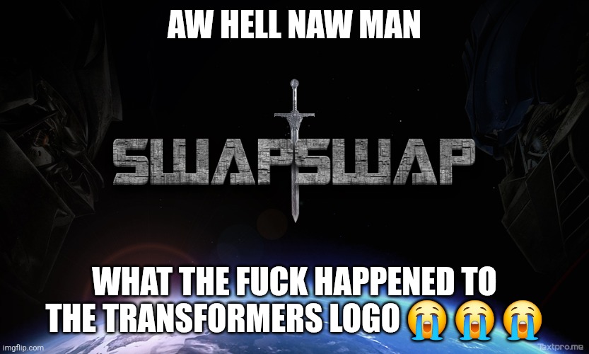 Transformers but it's the underSWAP au called SwapSwap. Blank Meme Template