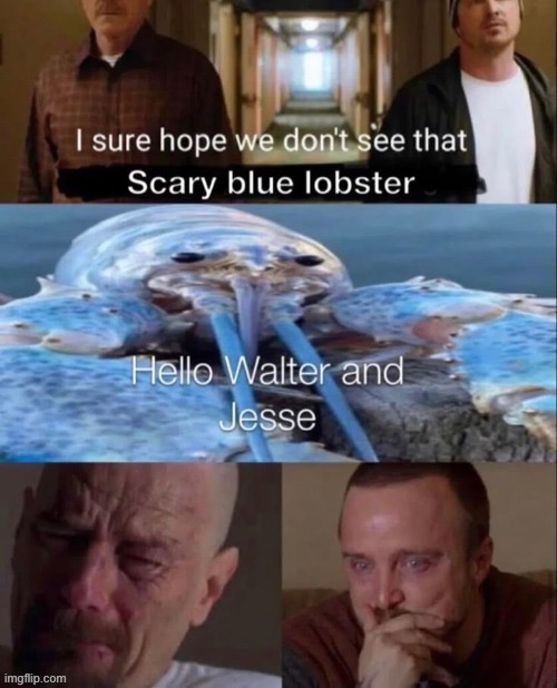 Scary Blue Lobster | made w/ Imgflip meme maker