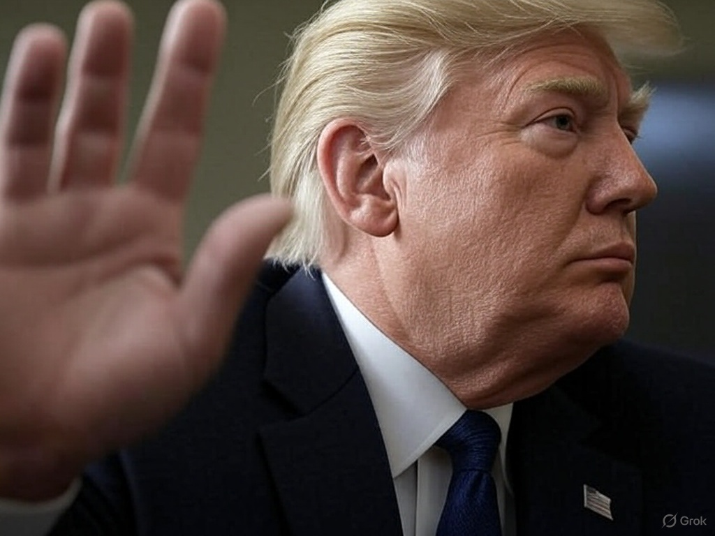 trump talk to my hand Blank Meme Template