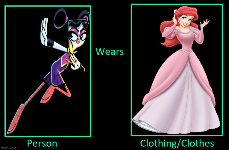 What if Flick Wears Ariel's Pink Dress | image tagged in what if a person who wears clothes outfit,chuck chicken,the little mermaid,disney princess,ariel,flick feathers | made w/ Imgflip meme maker