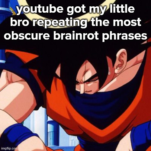 youtube got my little bro repeating the most obscure brainrot phrases | made w/ Imgflip meme maker