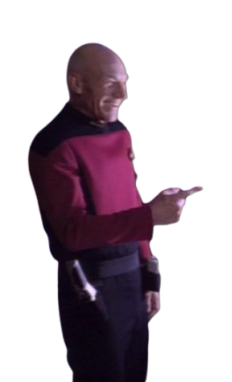 Laughing Pointing Picard Blank Meme Template
