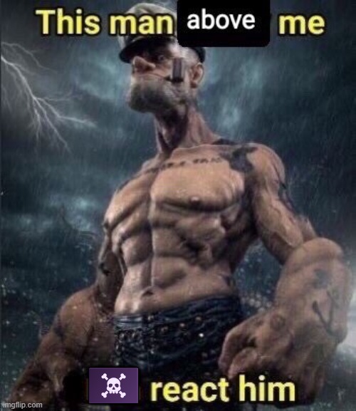 Pirate Flag Emoji | 🏴‍☠️ | image tagged in this man above me fish react him | made w/ Imgflip meme maker